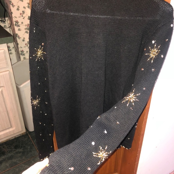 Christmas Cardigan vintage Samantha Taylor Reindeer women’s small - Picture 8 of 12